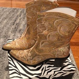 Sequin cowboy boots